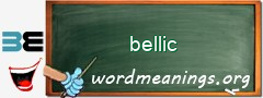WordMeaning blackboard for bellic